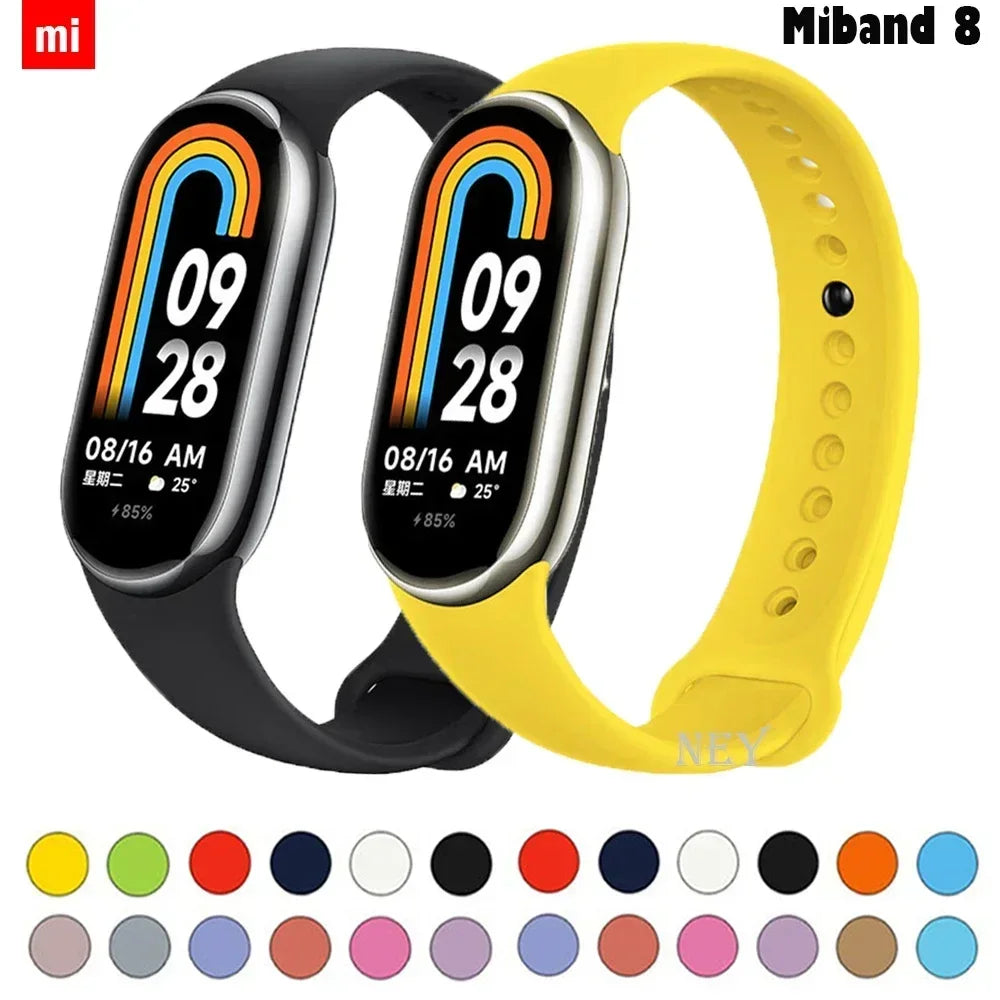 Silicone Strap for Mi Band 8-8 NFC Sport Belt Replacement Miband8 Bracelet Waterproof Smart Band 8 Watchband Accessories