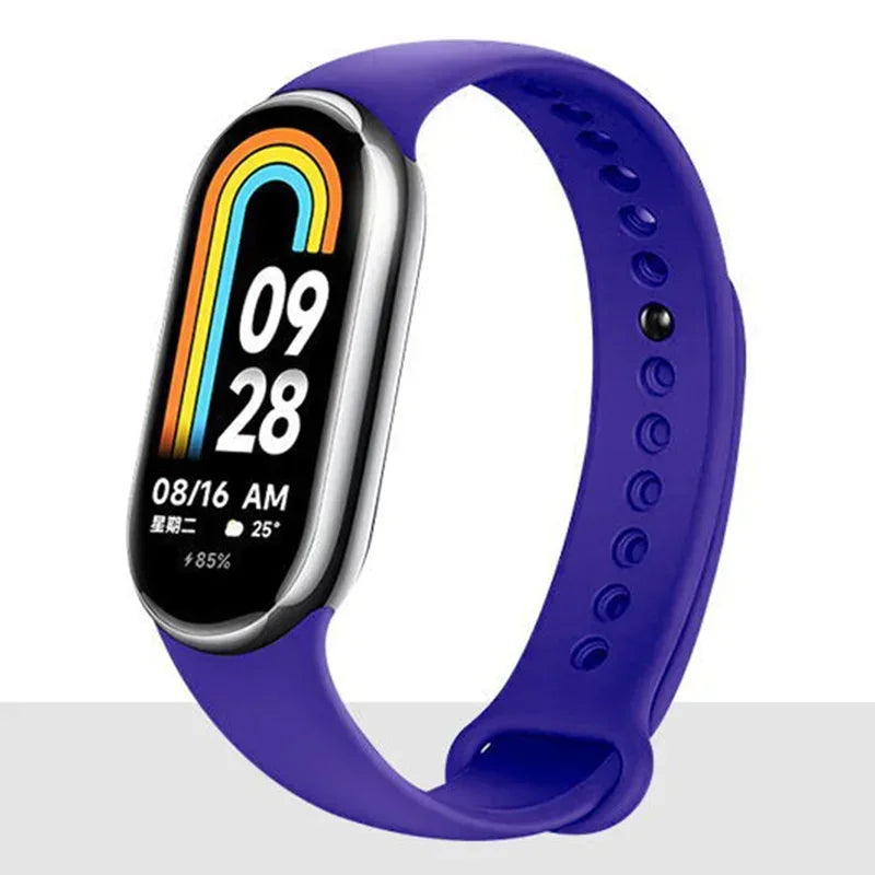 Silicone Strap for Mi Band 8-8 NFC Sport Belt Replacement Miband8 Bracelet Waterproof Smart Band 8 Watchband Accessories