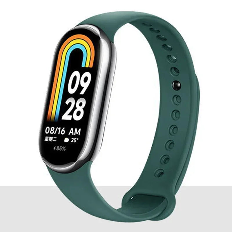 Silicone Strap for Mi Band 8-8 NFC Sport Belt Replacement Miband8 Bracelet Waterproof Smart Band 8 Watchband Accessories