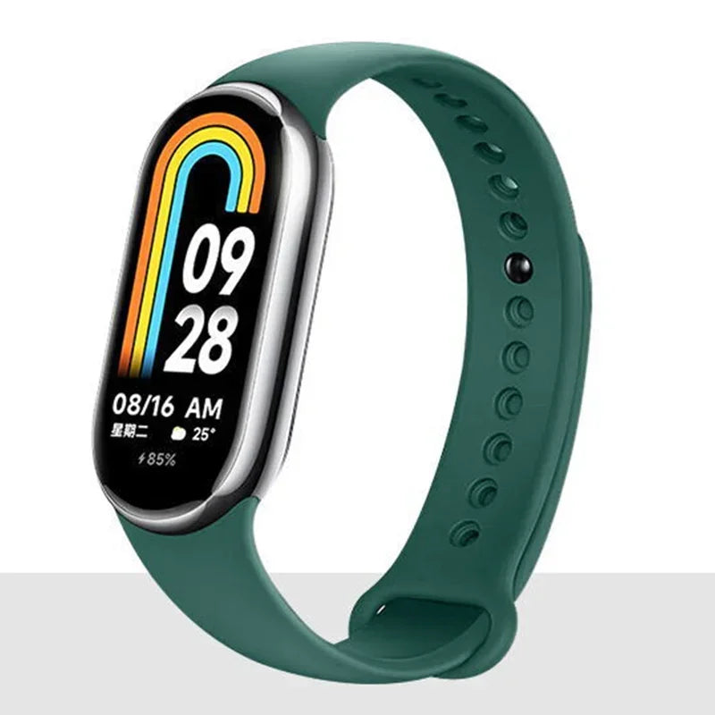 Silicone Strap for Mi Band 8-8 NFC Sport Belt Replacement Miband8 Bracelet Waterproof Smart Band 8 Watchband Accessories