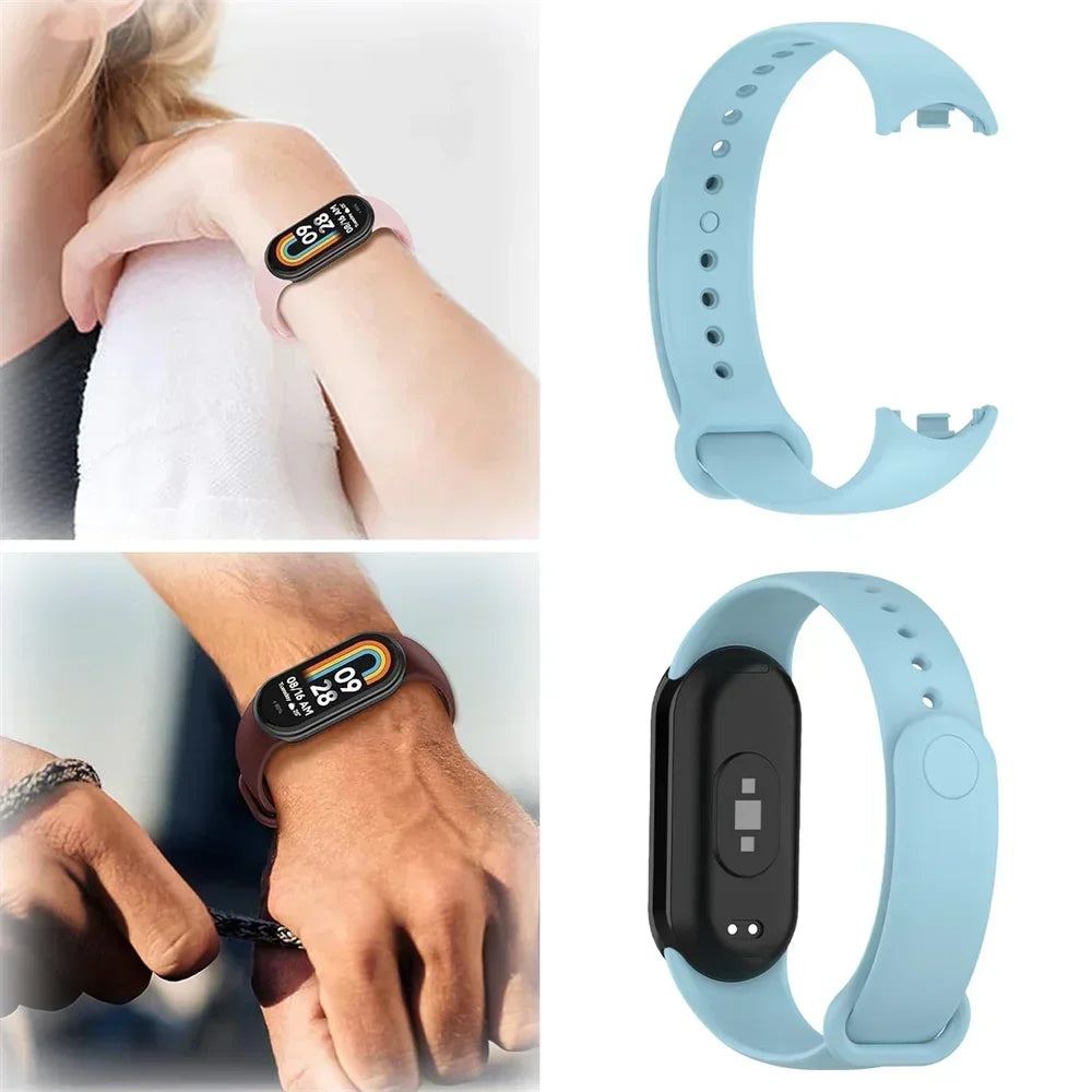 Silicone Strap for  Mi Band 8-8 NFC Sport Belt Replacement Miband8 Bracelet Waterproof Smart Band 8 Watchband Accessories