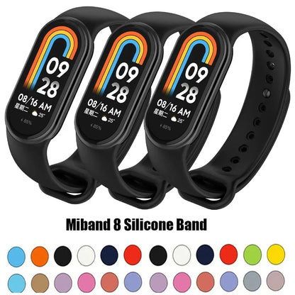 Silicone Strap for  Mi Band 8-8 NFC Sport Belt Replacement Miband8 Bracelet Waterproof Smart Band 8 Watchband Accessories